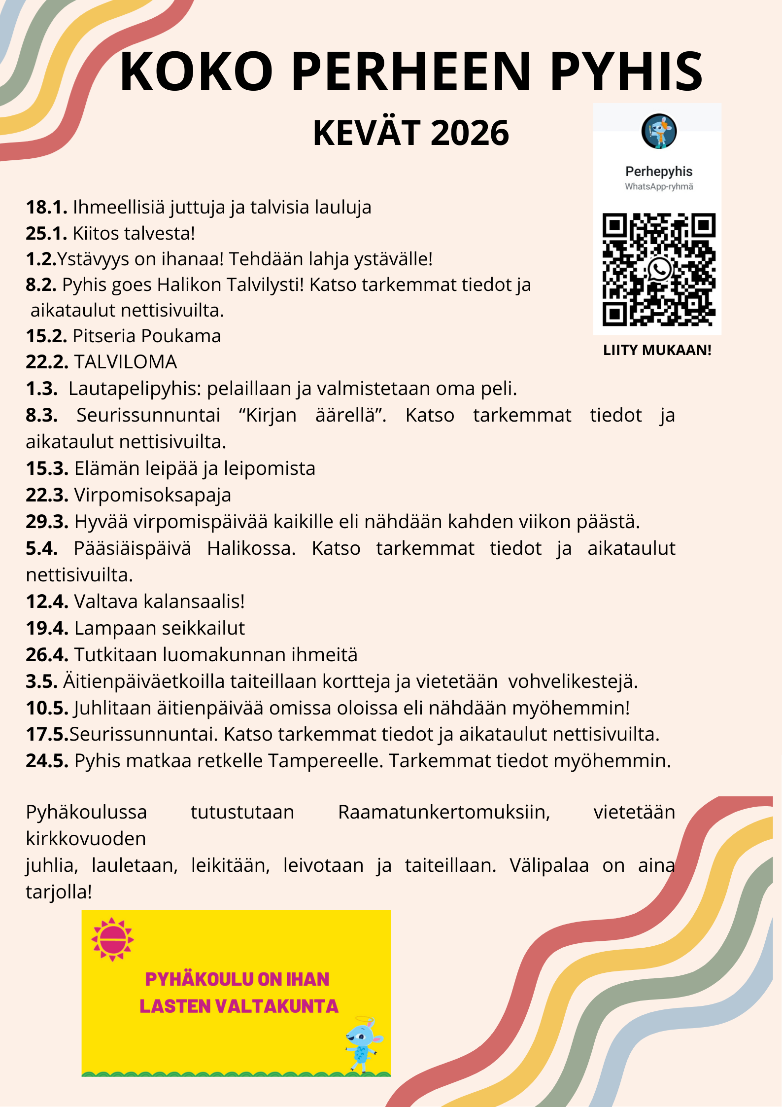 Koko perheen pyhiksen kevät Poukamassa!